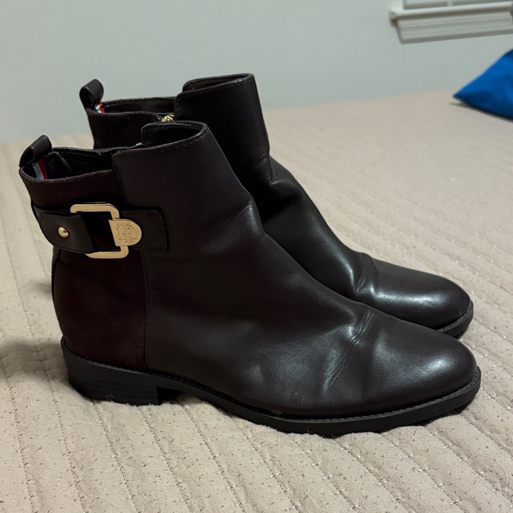 Tommy Hilfiger Dark Brown Ankle Boots